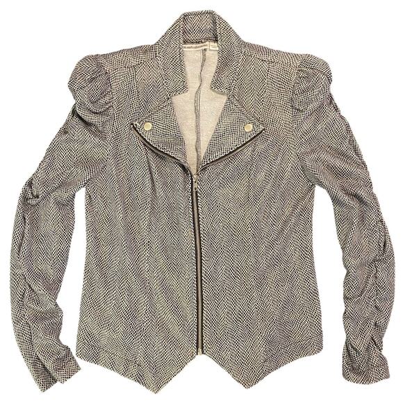 John Paul Richard Jackets & Blazers - Ruched Shoulder Pads Vintage Faux Snake Skin full zip John Paul Richard Small